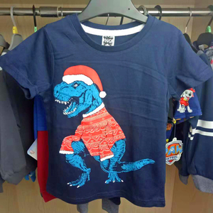 000人付款淘宝霸王龙图案男宝宝加绒套装秋冬婴儿保暖衣服儿童恐龙