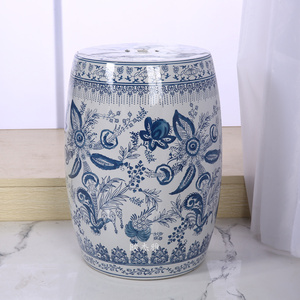 青花陶瓷鼓凳