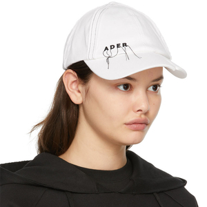 ader error 字母流苏刺绣logo 可调节鸭舌帽 檐断裂 男女同款帽子