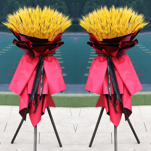 大卖大麦开业花篮鲜花速递满天星麦穗三脚架子成都同城花店开张送