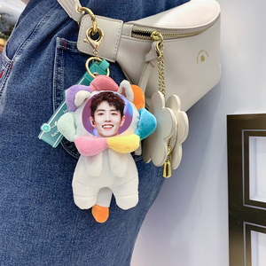 定制玩偶人形头像女朋友人脸diy公仔可印照片娃娃汽车钥匙扣挂件