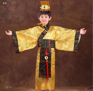 儿童皇帝服装表演服古装玉皇大帝演出服饰汉朝帝王龙袍服装太子服
