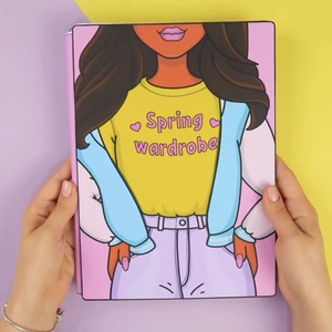 韩国纸片人换装纸娃娃春季衣橱游戏书安静书材料包手工自制玩具书