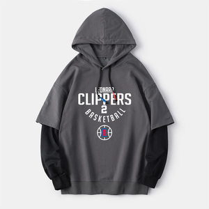 洛杉矶快船 伦纳德2号泡椒保罗乔治篮球训练运动卫衣连帽衣服套头