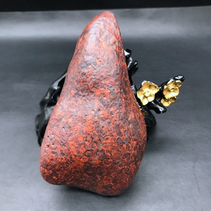 平云阁新疆哈密天宝精品红伊丁石陨石天然造型原石小摆件20-9y-6
