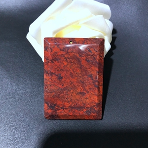 平云阁新疆哈密天红伊丁陨石原石加工平安无事牌挂件吊坠牌子3y-5