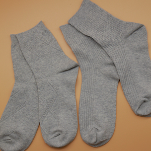 日单男士短袜成人纯棉矮低帮袜子商务男式男袜灰色短筒百搭中筒袜