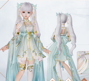 剑网3剑三新中秋盒子月梦清秋礼盒中秋单头发衣服扇子 灰白萝卜兔