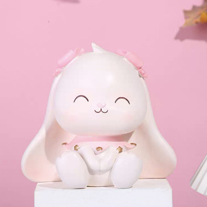 18cm高15cm宽-治愈系眯眼兔子 手工制作新款石膏娃娃模具摆摊涂鸦