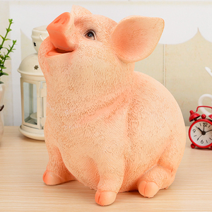 22cm高14cm宽 小猪仔石膏娃娃新款乳胶卡通白膜涂鸦彩绘石膏模具