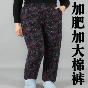 老人棉裤女中老年加厚高腰高弹保暖裤老太太居家内外穿大码驼绒裤
