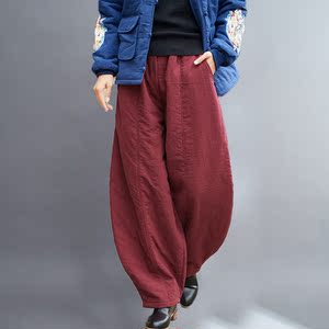 民族风灯笼裤女阔腿秋冬加厚