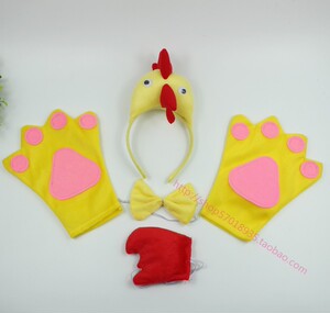 表演道具 公鸡母鸡小鸡头饰 发扣发箍 亲子节目表演鸡年会广场舞