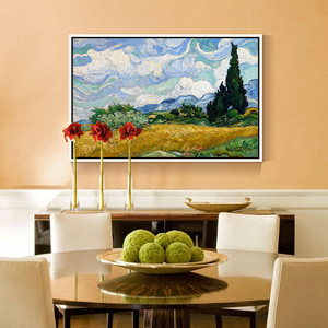 梵高系列世界名画十字绣满绣麦田里的丝柏树客厅欧洲油画风景线绣