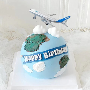 儿童生日蛋糕装饰摆件合金飞机战斗机模型有回力航天飞机蛋糕配件
