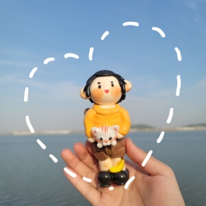 超轻黏土人偶定制 手工黏土小人 /婚礼摆件 生日礼物 毕业礼物