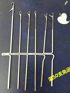 编织工具 带舌头藏线3-18针进口钢质长钩针特种修补双头桂花勾针