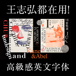 高级感文台湾王志弘书籍杂志封面英文ID字体PS海报设计参考素材包