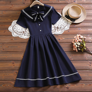 女大童夏装初中学生主持人表演礼服合唱演讲比赛服装学院风连衣裙