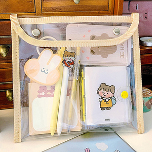 韩国ins风透明pvc缠绕线收纳包袋网红手帐胶带贴纸手账便携小笔袋