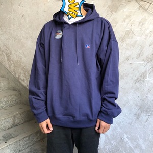 清货不玩了 宽松阔版纯色罗素连帽套头卫衣帽衫