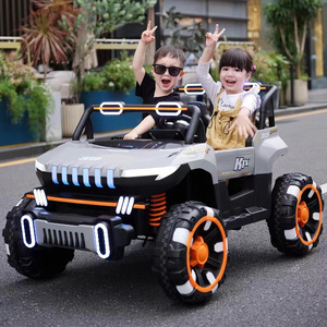 牧马人儿童电动车四轮四驱双人带遥控汽车宝宝越野玩具车可坐大人