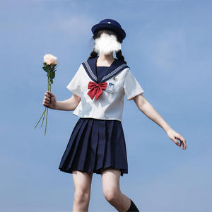 jk制服女童连衣裙套装网红裙子爆款儿童水手服基础款公主百褶夏装
