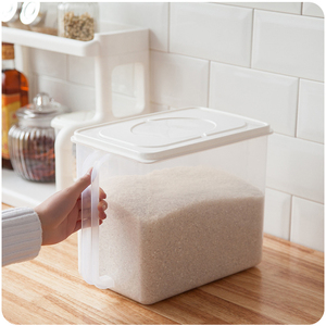 家用防潮防虫装米桶面桶 带盖透明密封装米箱 小号5kg储米箱10斤