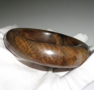 乌木阴沉木金丝楠木手镯原木男女木头手镯水波金丝楠时尚文艺礼物