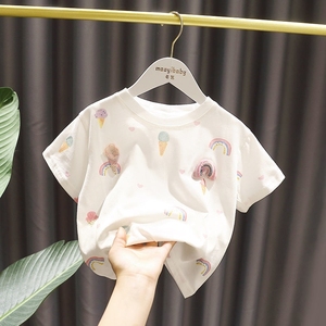 英国Next Road女童短袖t恤夏季新款儿童宝宝纯棉了可爱婴儿打底衫
