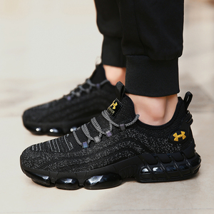 安德玛运动飞织情侣网面透气轻便跑步鞋满天星气垫爆米花休闲男鞋