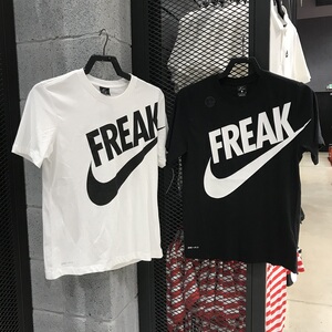 耐克 nike freak字母哥 大logo夏新款男子篮球运动短袖t恤 bv8266