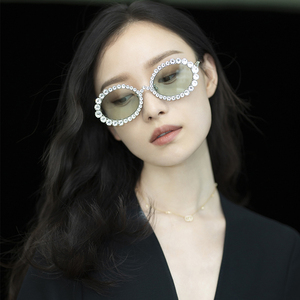 正品代购新品倪妮同款gucci古驰女士墨镜古奇水钻太阳眼镜gg0620s