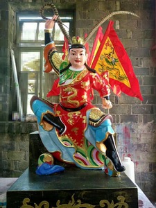福建宁德木雕玻璃钢泥塑神像杭州府风火院田公元帅1米