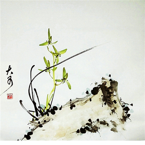 000人付款淘宝国画 水彩画 手绘真迹 兰花 实木框装裱 客厅 书房 办公