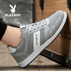 花花公子男鞋夏季运动鞋男透气休闲跑步鞋网面鞋男百搭旅游鞋子男