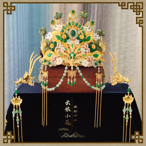 【青鸾】云依小筑  原创发冠头饰配饰发饰套装