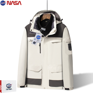 NASA专业级冲锋衣男女款羽绒服内胆三合一熊猫拼色户外定制印LOGO