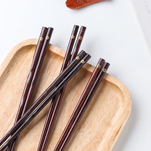 川岛屋日式筷子单人装一人一筷木质一双家用实木家庭筷子尖头极细