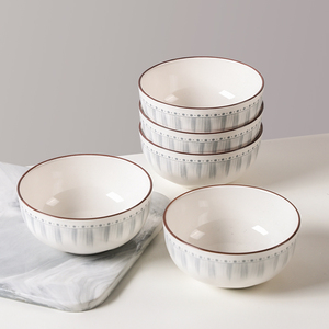 川岛屋日式陶瓷米饭碗家用2024新款釉下彩餐具高级感5英寸吃饭碗