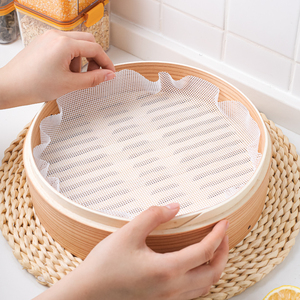 川岛屋硅胶蒸笼垫圆形蒸笼布不粘家用食品级耐高温蒸馒头包子垫子