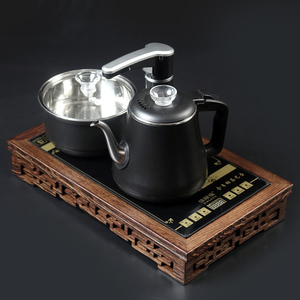 全自动上水茶具茶桌烧水壶嵌入式泡茶专用茶台茶盘电磁炉架子实木