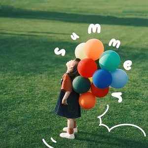 彩色哑光气球束圆形儿童宝宝生日周岁派对户外草坪拍照道具装饰
