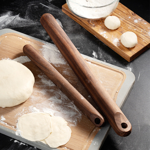 胡桃木擀面杖家用饺子皮神器擀面棍大号实木擀面棒杆面棒干面工具