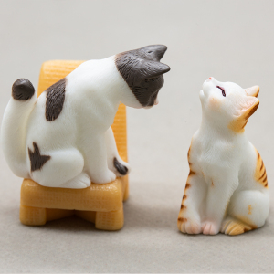 可爱仿真迷你小动物狸花猫桌面摆件道具小玩具模型礼物过家家娃屋