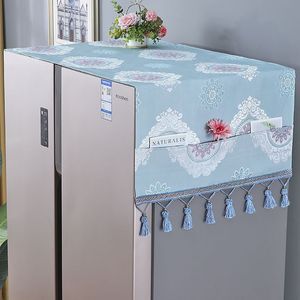 冰箱防尘罩防尘布盖布保护罩微波炉洗衣机双开门单开门冰箱罩盖巾