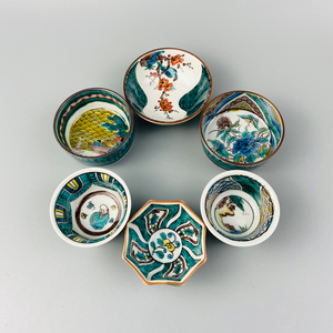 日本回流20世纪初日本官窑瓷器九谷烧九谷美山作主人杯单杯品茗杯