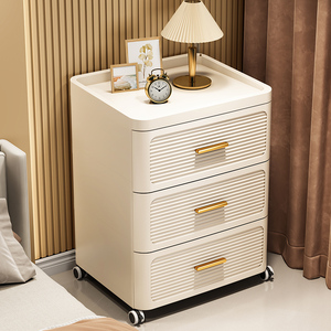 现代简约床头柜抽屉式收纳柜家用卧室仿木储物柜子可移动床边小柜