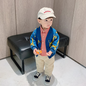 男童春装套装小童三件套2021新款潮流帅气一周岁男孩宝宝衣服婴儿