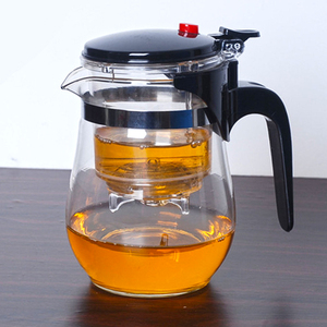 加厚飘逸杯茶具耐热玻璃冲茶器泡茶壶家用套装一键过滤茶壶500ml